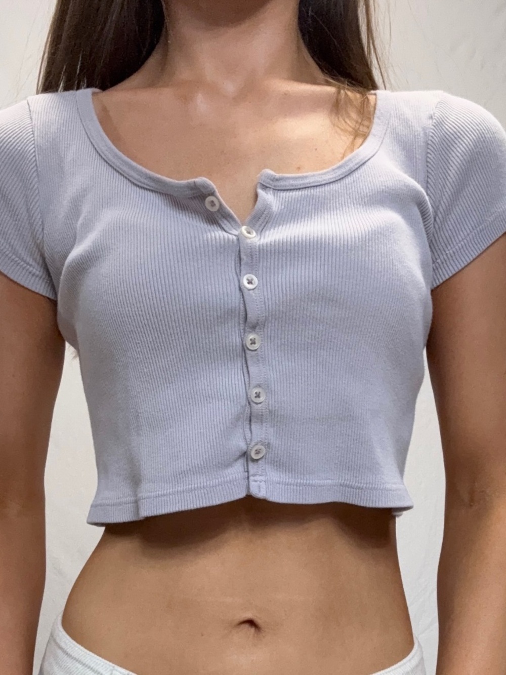 Brandy Melville light purple cropped tee